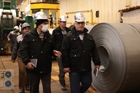 بازدید اعضای محترم هیئت مدیره شرکت فولاد غرب آسیا از خطوط تولید